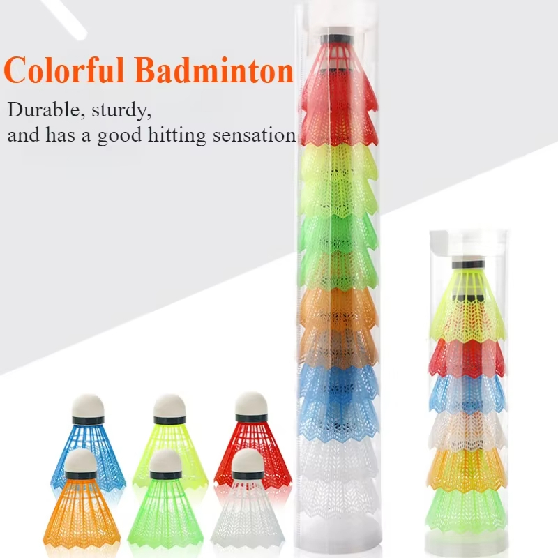 Badminton Nylon Shuttlecock - 12Pcs Colorful Plastic Badminton Shuttlecocks Durable