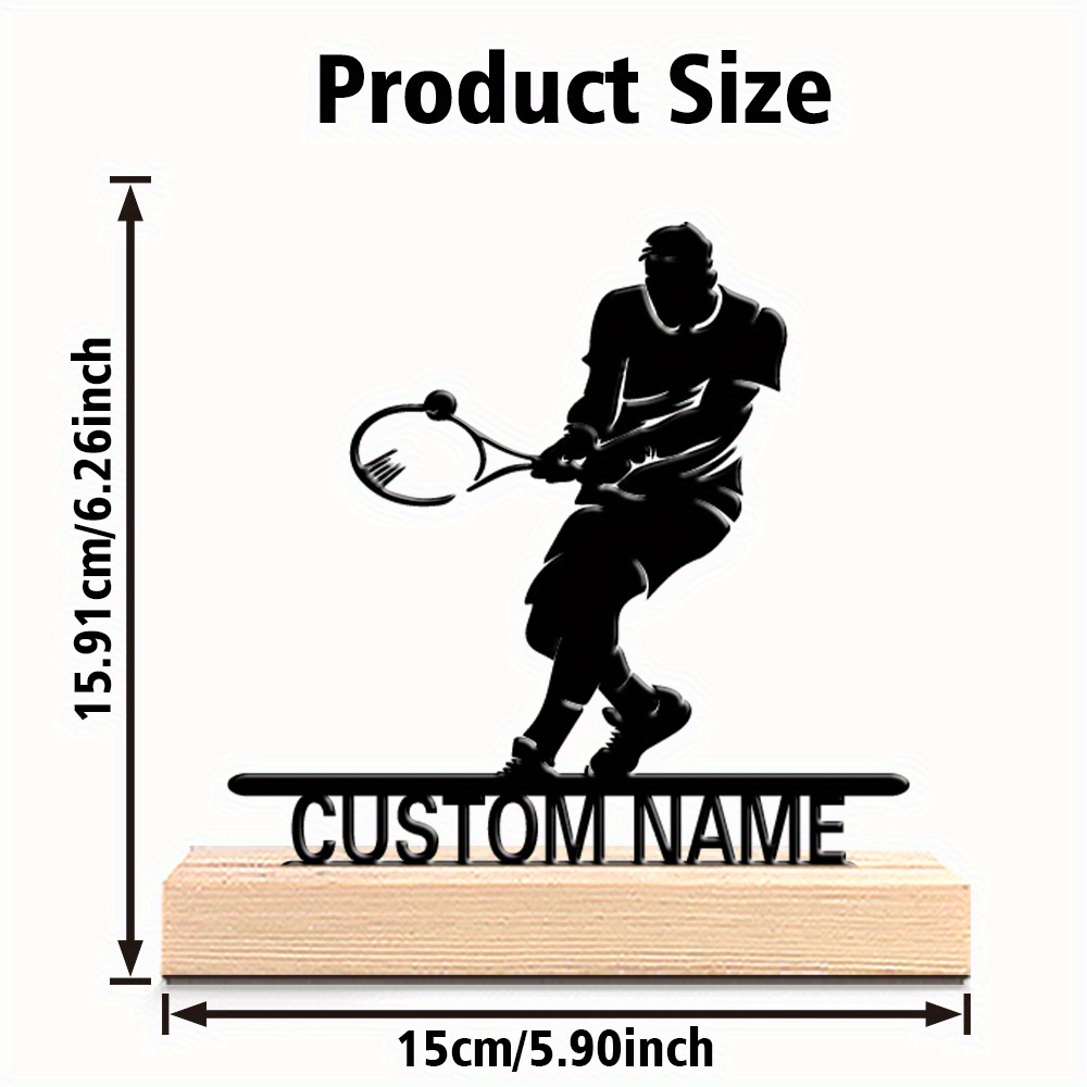 Personalized Tennis Player Met - Badminton Player recension och pris